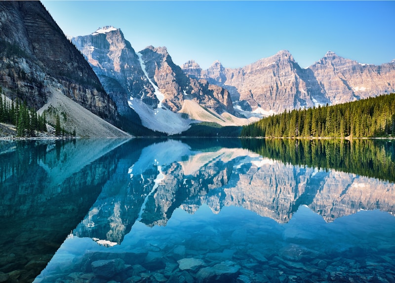 Mountain landscape at dawn