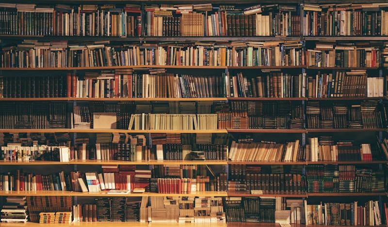 Antique books on shelf